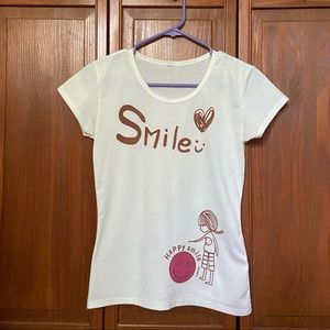 White Tee Smile Cute